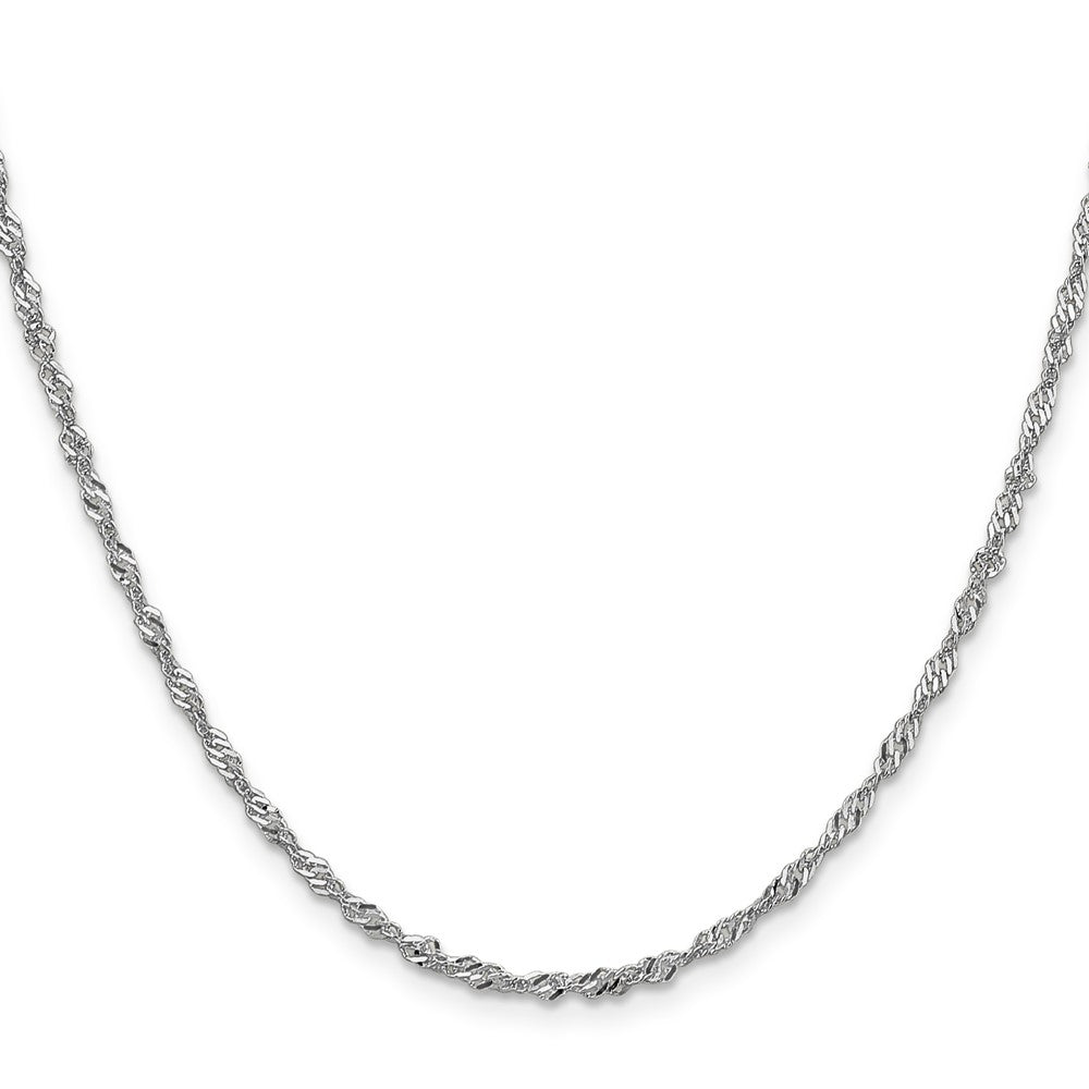 14K White Gold 1.9mm Singapore Chain