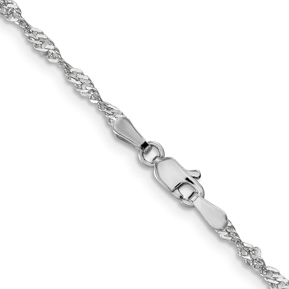 14K White Gold 1.9mm Singapore Chain