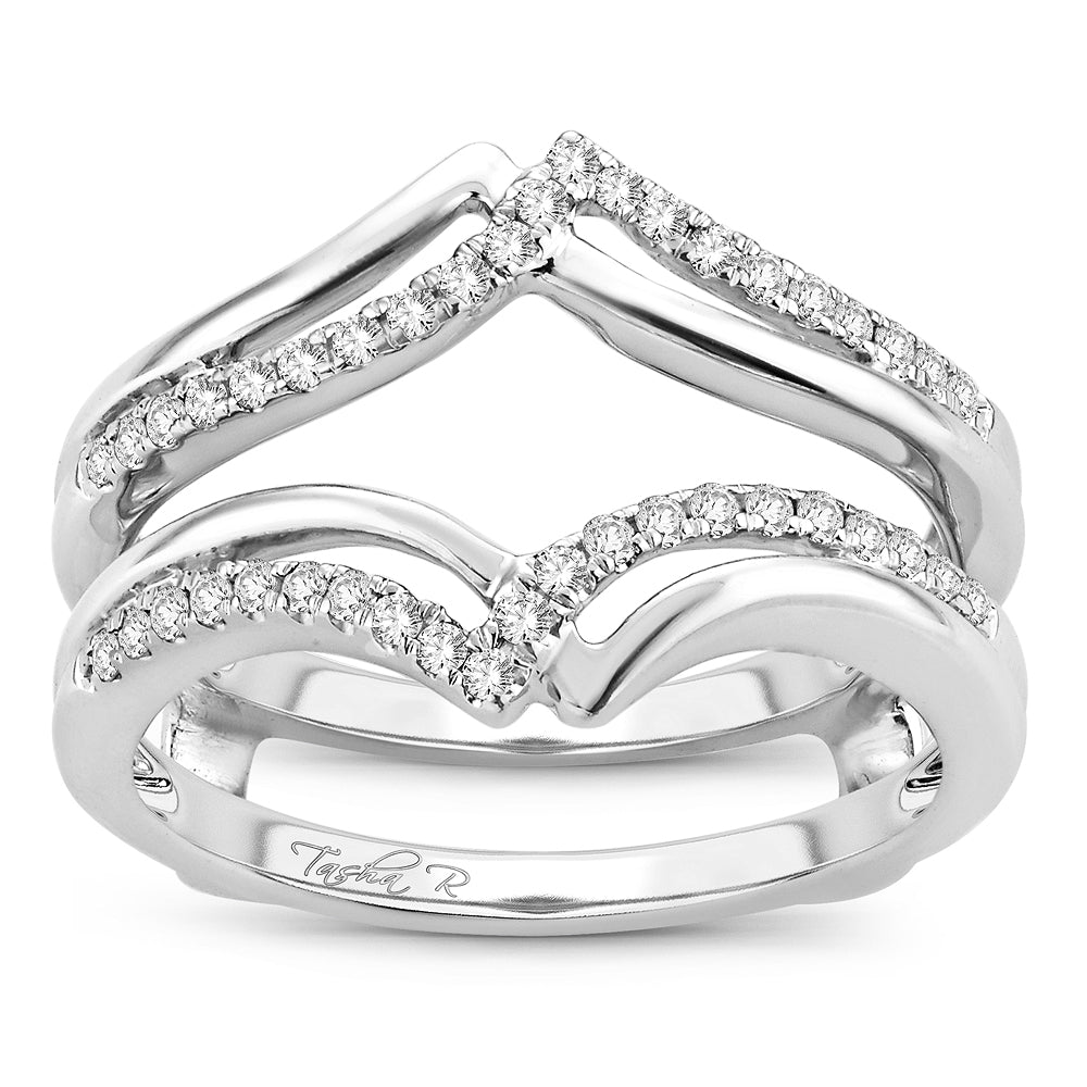 14K White Gold Gorgeous  0.25Ct  Diamond  Ring Guard.