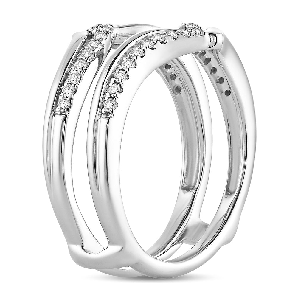 14K White Gold Gorgeous  0.25Ct  Diamond  Ring Guard.