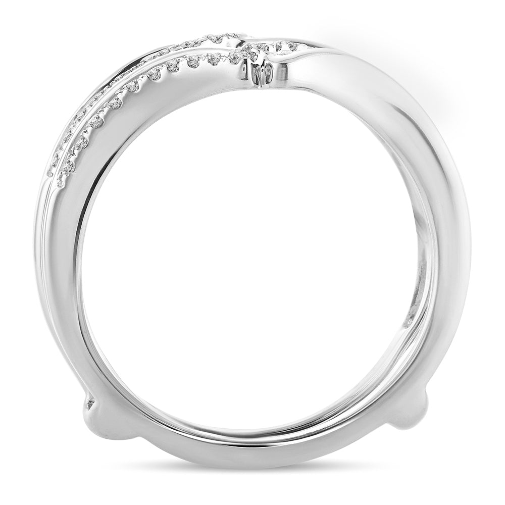 14K White Gold Gorgeous  0.25Ct  Diamond  Ring Guard.