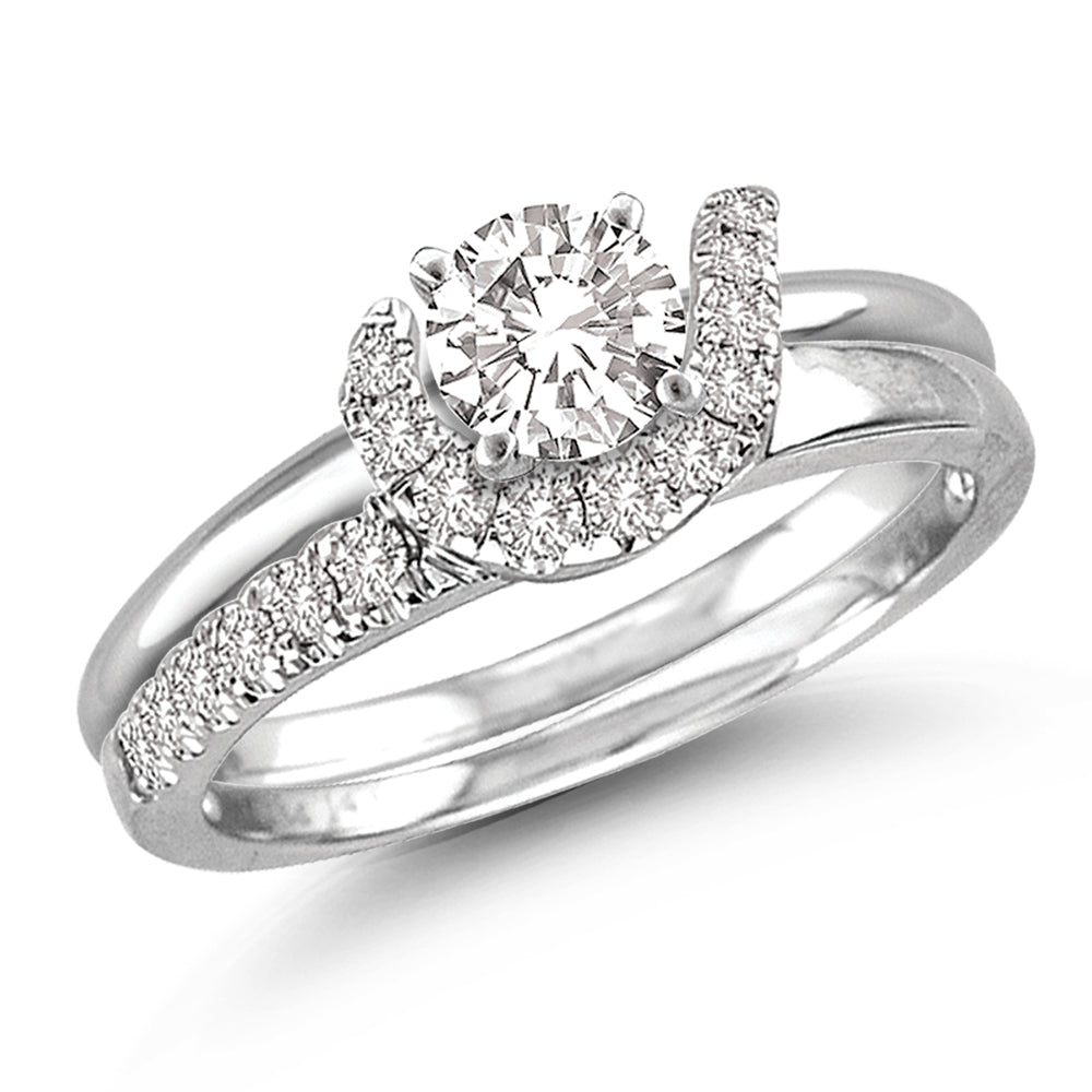 14K White Gold  0.26Ct  Diamond Enhancer Band.