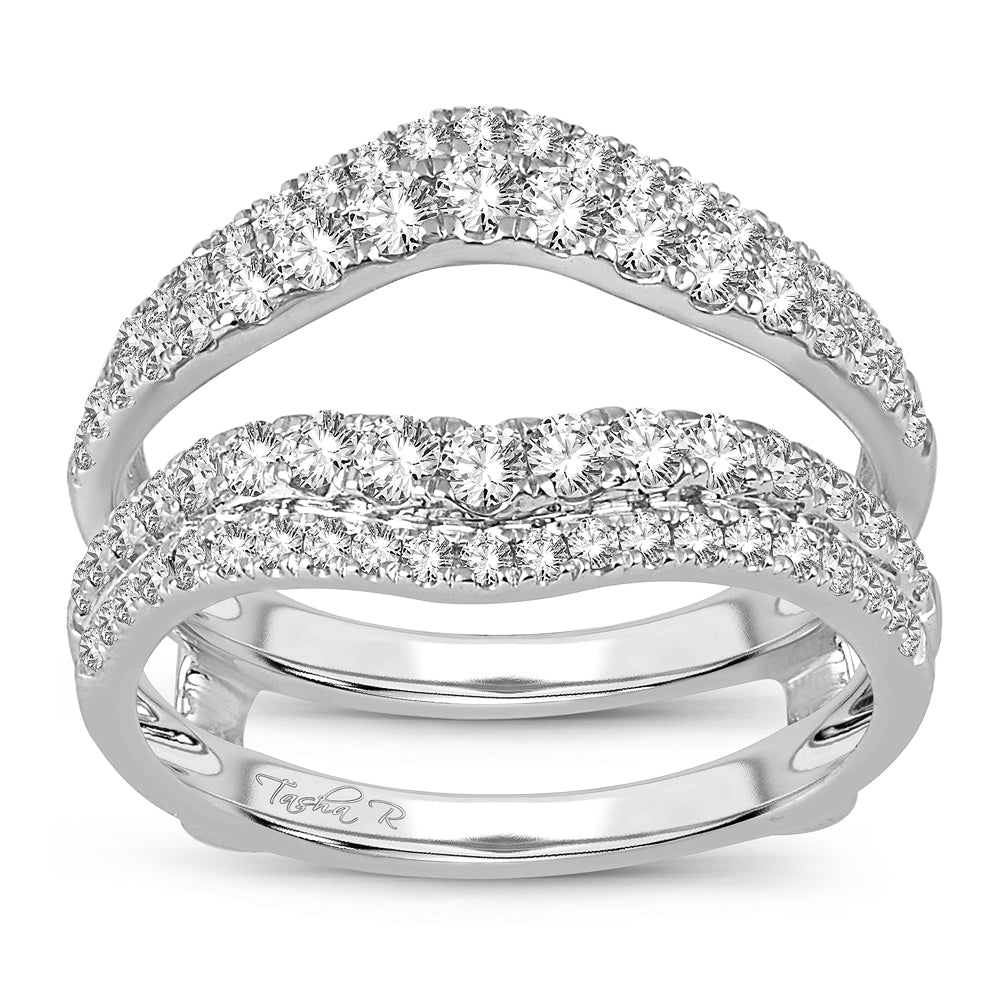 14K White Gold Exquisite  1.00Ct  Diamond  Ring Guard.