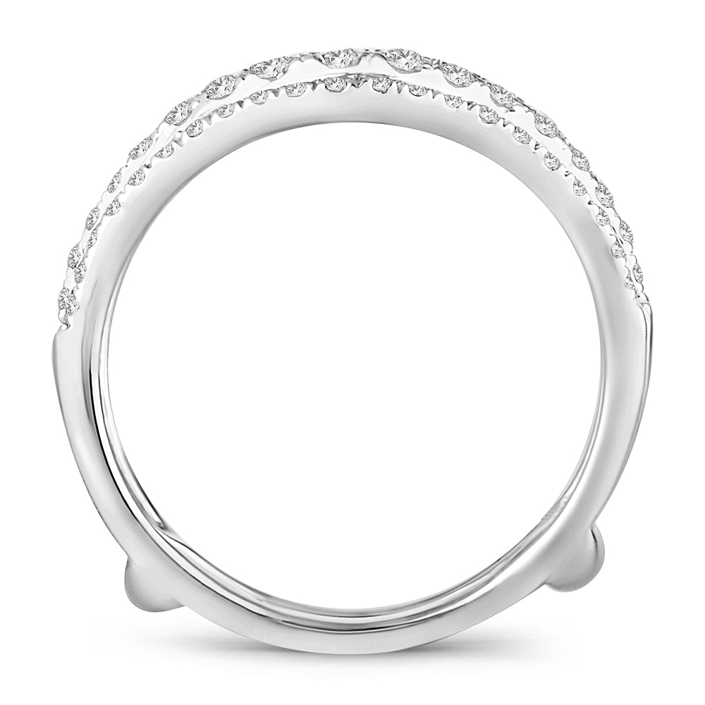 14K White Gold Exquisite  1.00Ct  Diamond  Ring Guard.