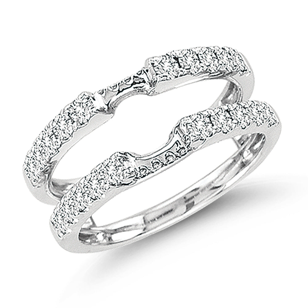 14K White Gold Beautiful  0.76Ct  Diamond  Ring Guard.