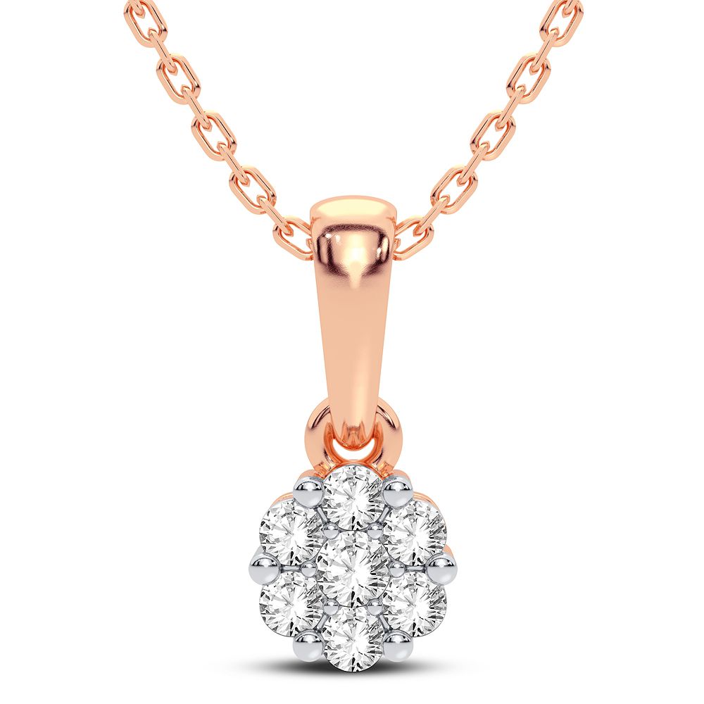 14K Rose Gold Beautiful 0.15Ct Diamond Pendant