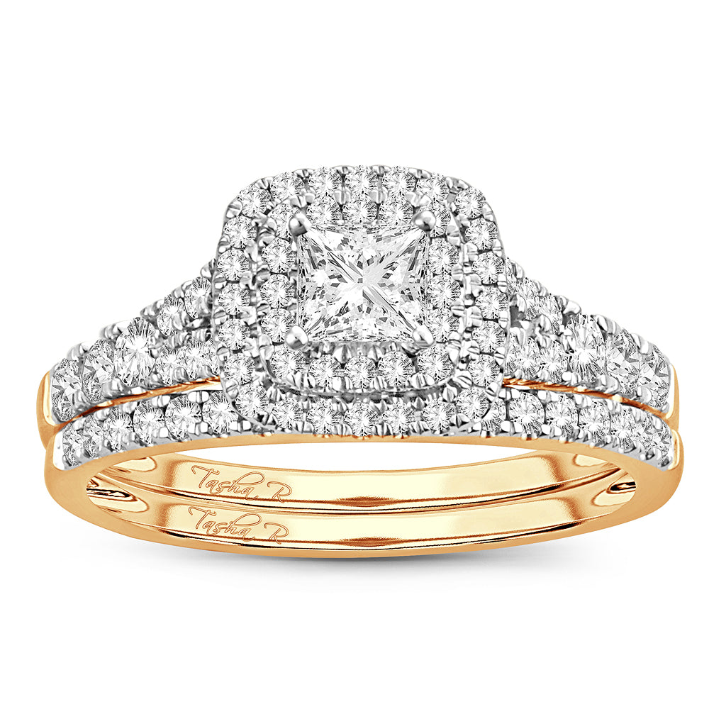 14K Yellow Gold Beautiful 1.00Ct Diamond Bridal Ring