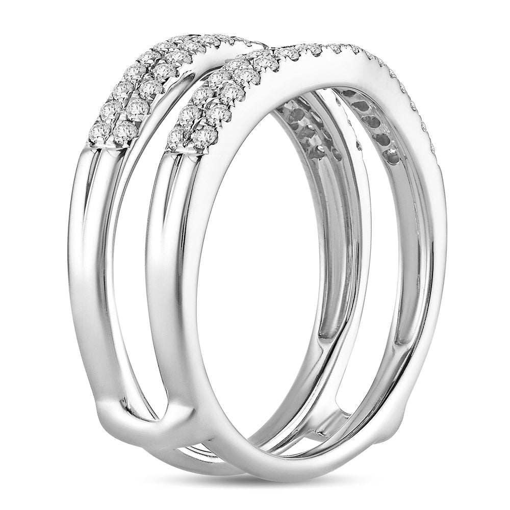 14K White Gold Magnifcnet  0.50Ct  Diamond  Ring Guard.