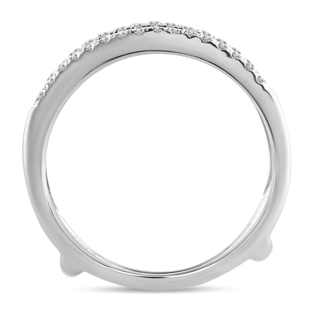 14K White Gold Magnifcnet  0.50Ct  Diamond  Ring Guard.