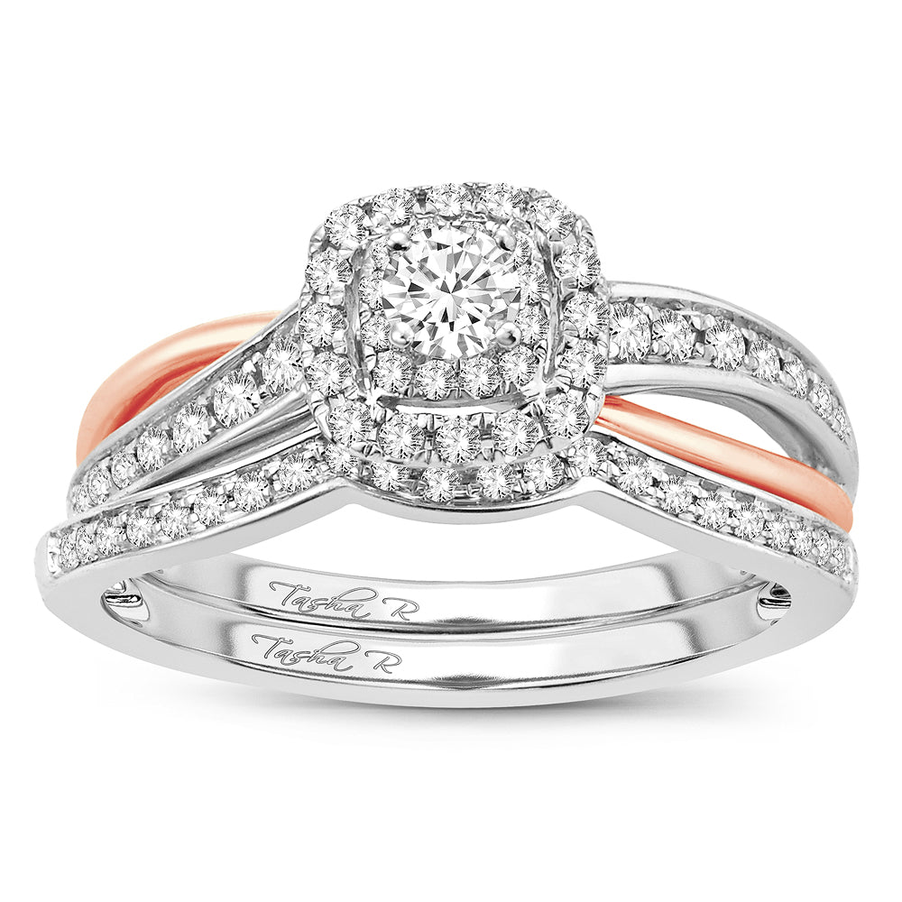 14K Rose Gold Gorgeous  0.50Ct  Diamond  Bridal  Ring