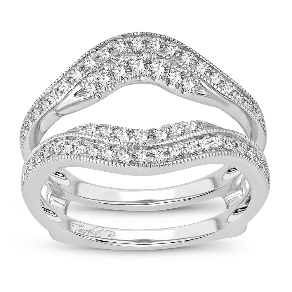 14K White Gold Beautiful  0.50Ct  Dia  Ring Guard