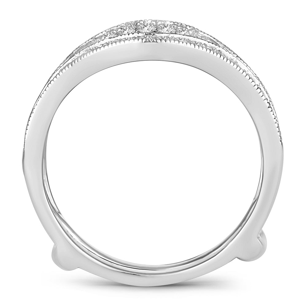 14K White Gold Beautiful  0.50Ct  Dia  Ring Guard