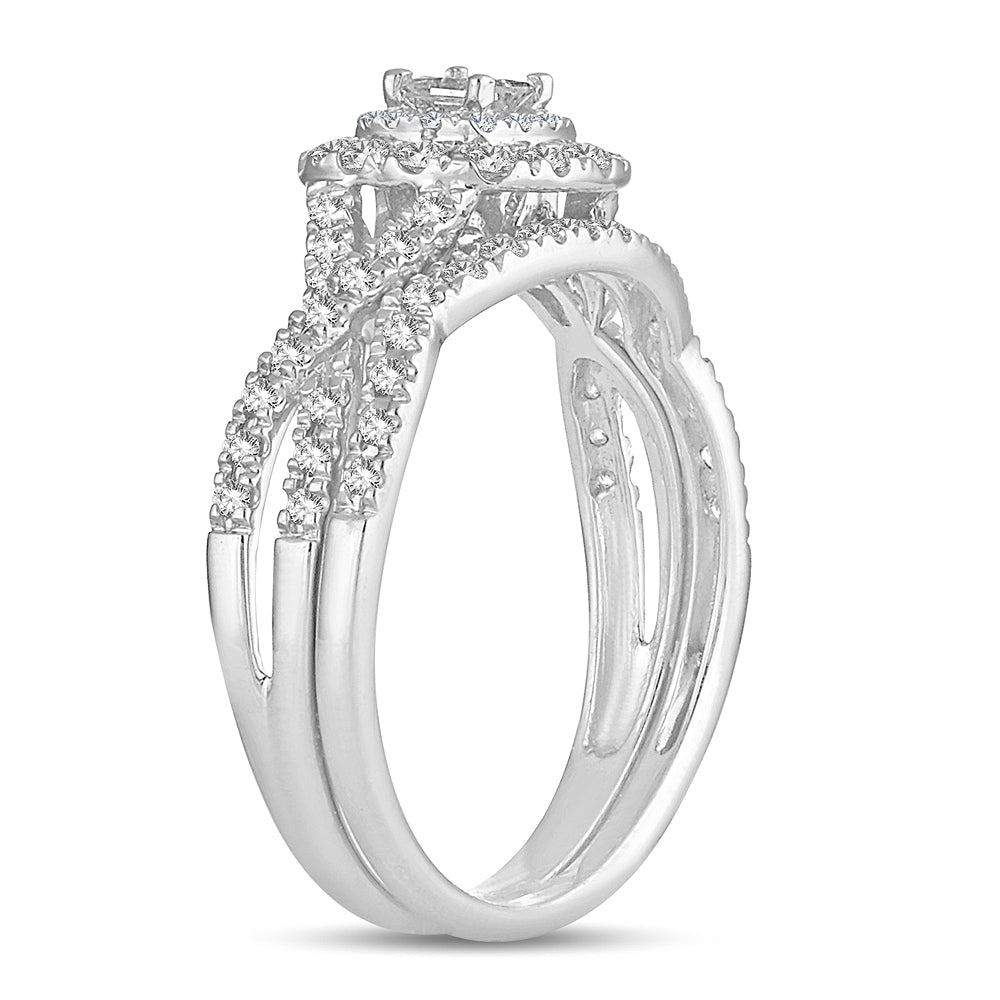 14K White Gold Beautiful 0.50Ct Bridal Ring