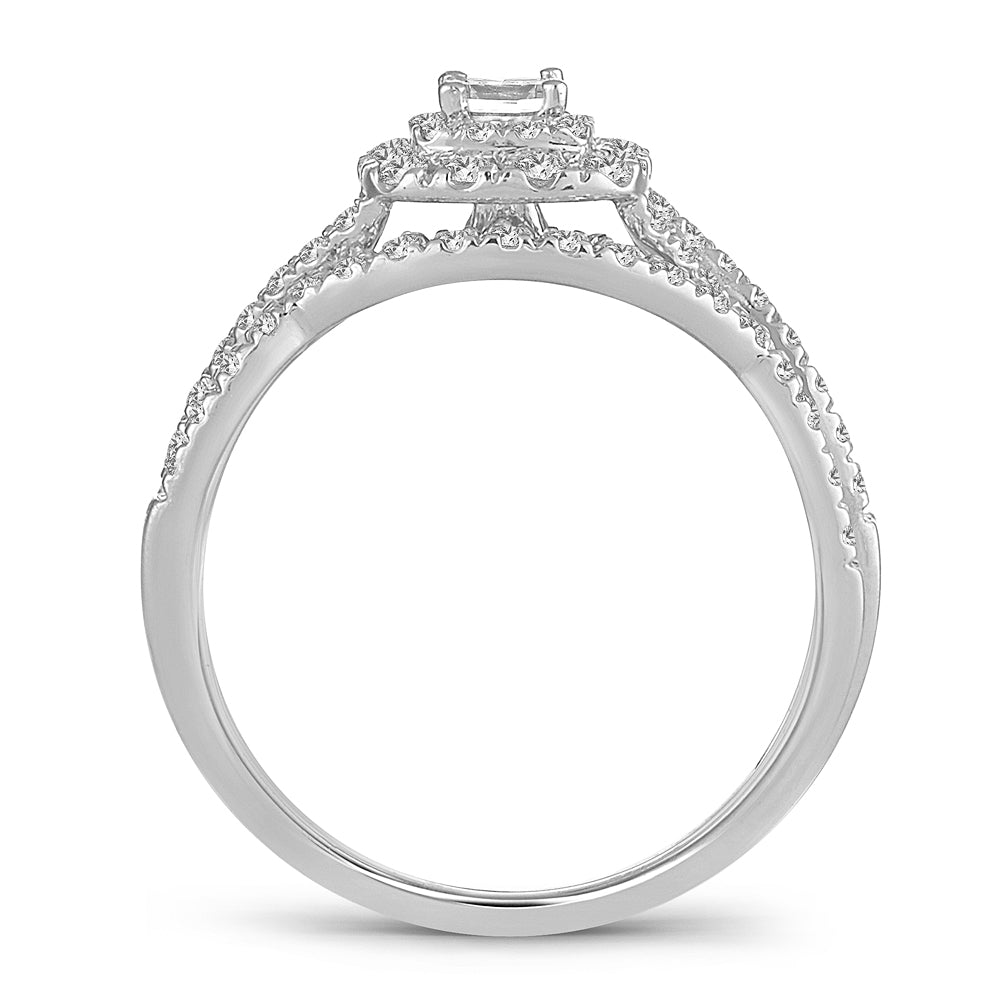 14K White Gold Beautiful 0.50Ct Bridal Ring