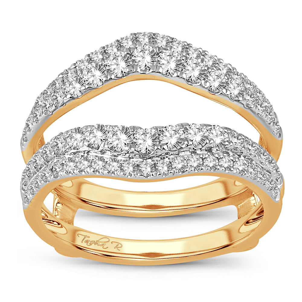 14K Yellow Gold Beautiful  1.00Ct  Diamond  Ring Guard