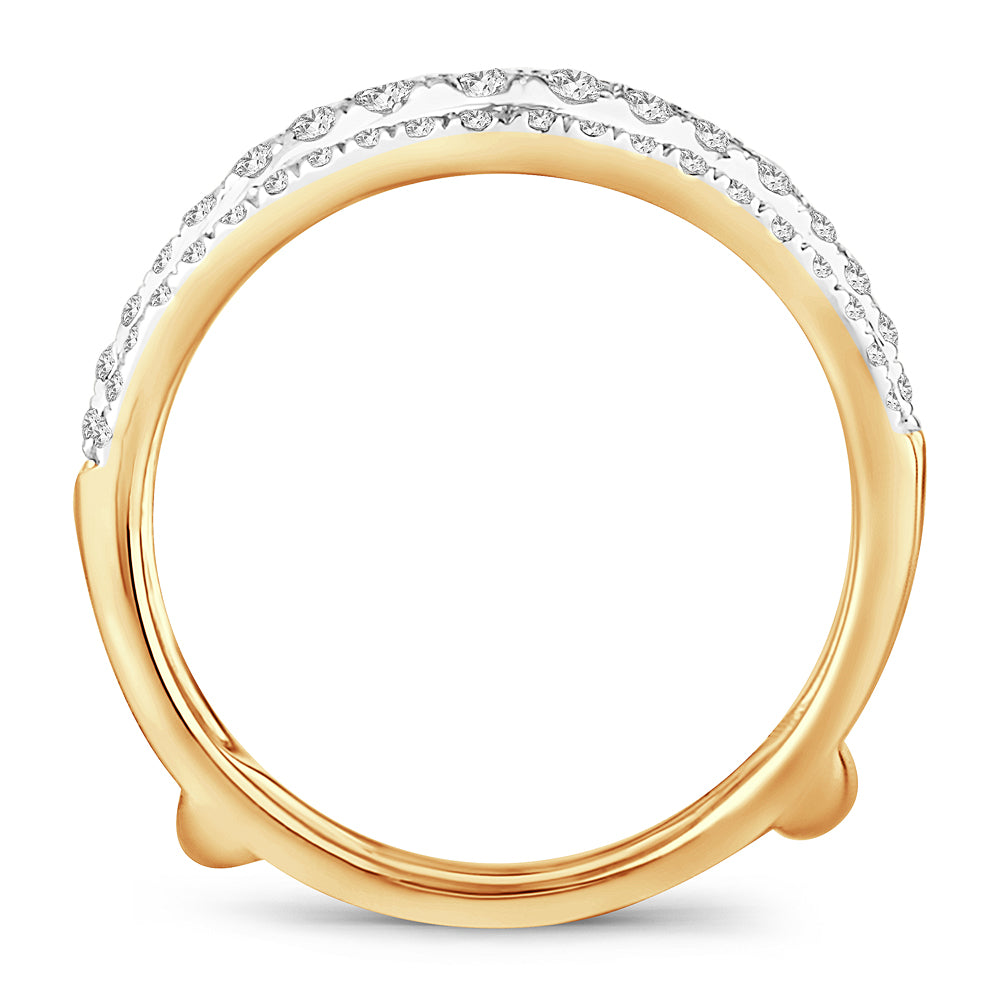 14K Yellow Gold Beautiful  1.00Ct  Diamond  Ring Guard