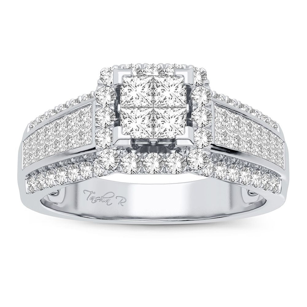 14K White Gold Gorgeous 0.93Ct Diamond Ring