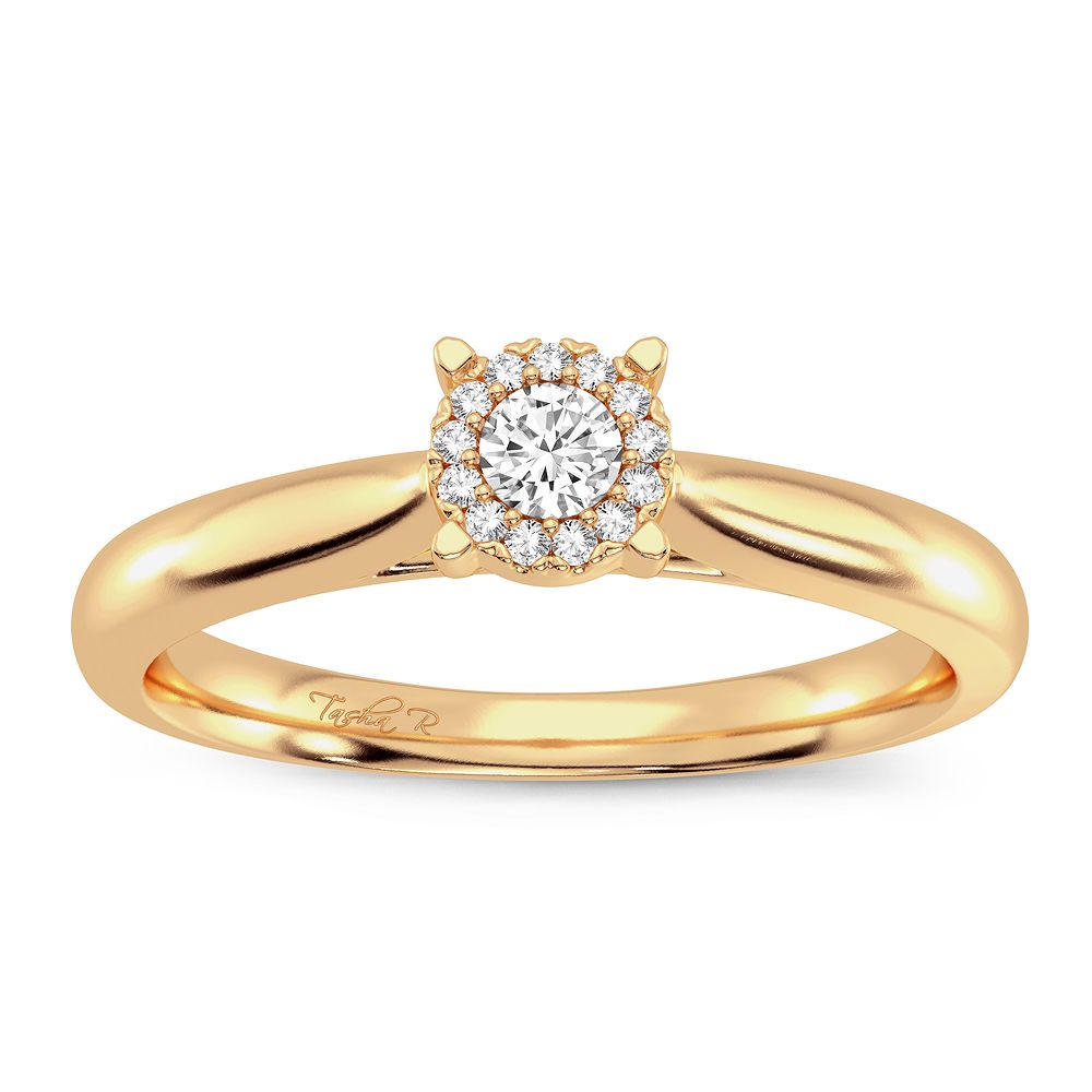 14K Yellow Gold Gorgeous 0.10Ct Diamond Ring