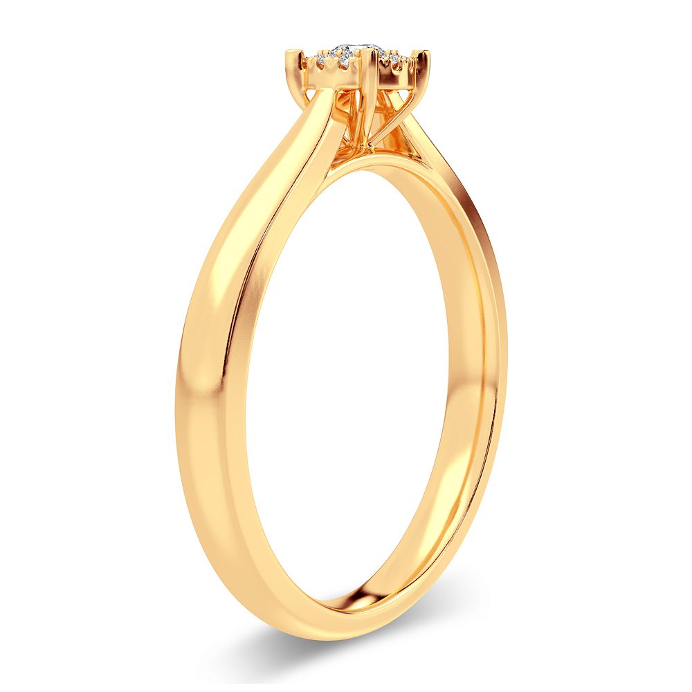 14K Yellow Gold Gorgeous 0.10Ct Diamond Ring