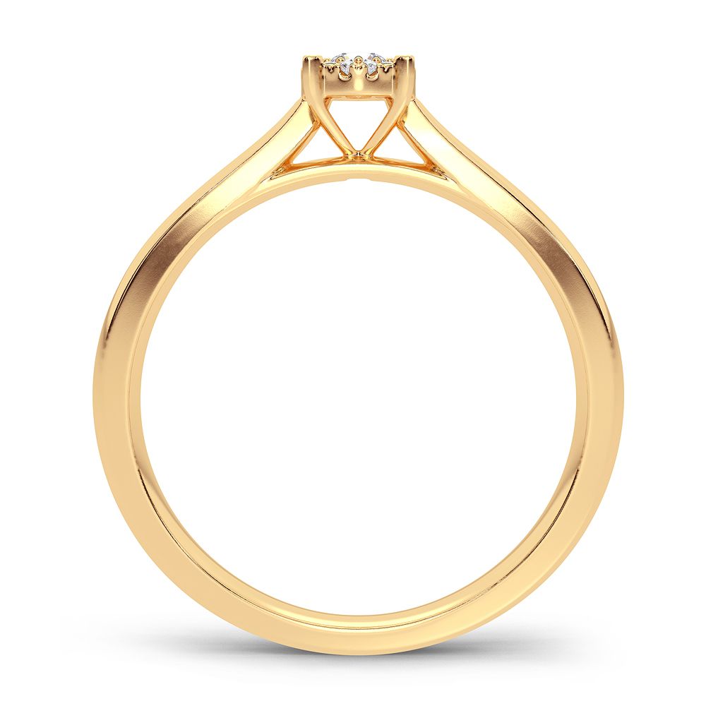 14K Yellow Gold Gorgeous 0.10Ct Diamond Ring