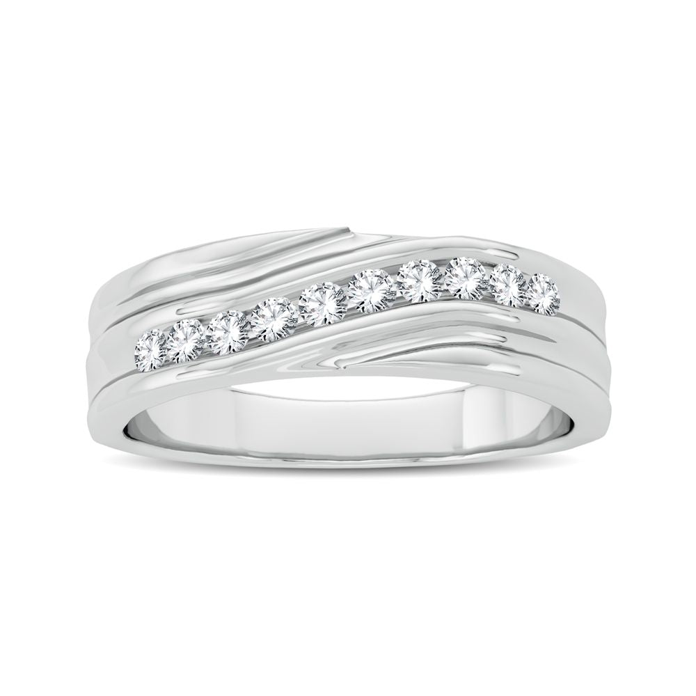 14K White Gold Gorgeous 0.25Ct Diamond Band