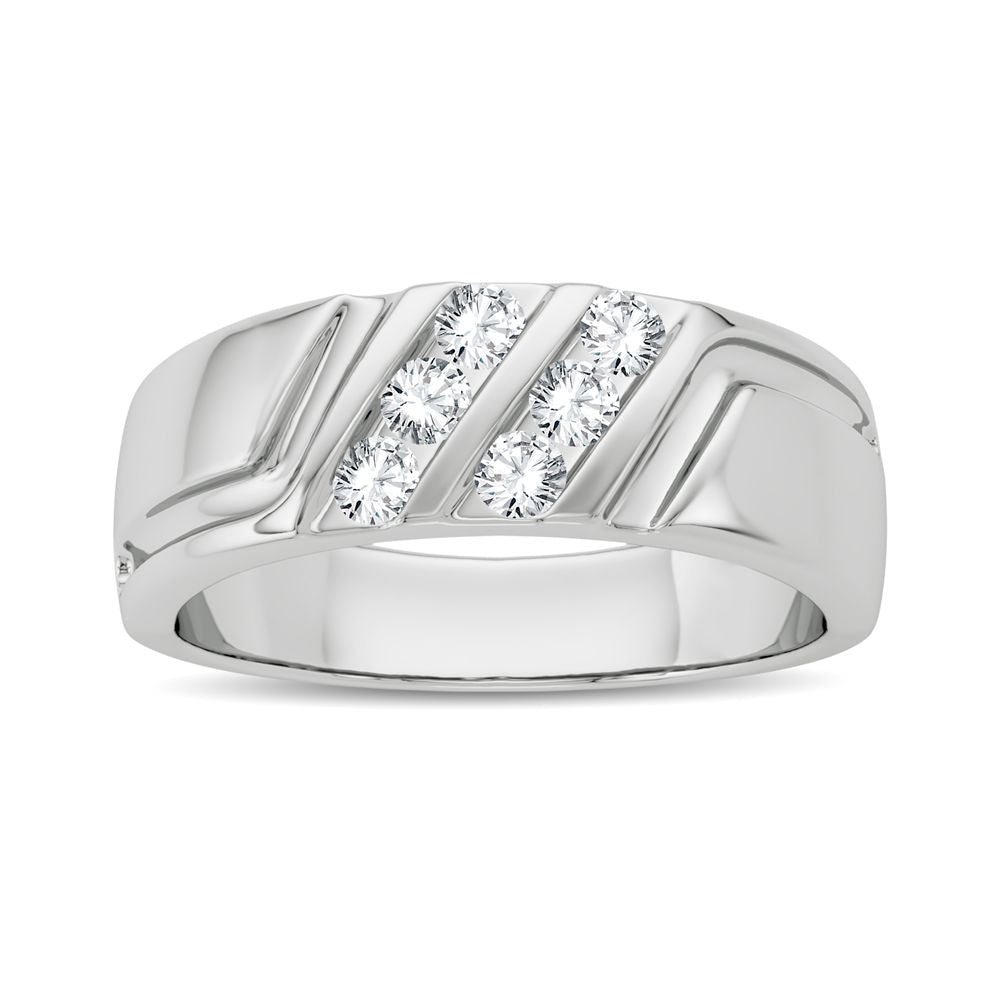 14K White Gold Beautiful 0.25Ct Diamond Band