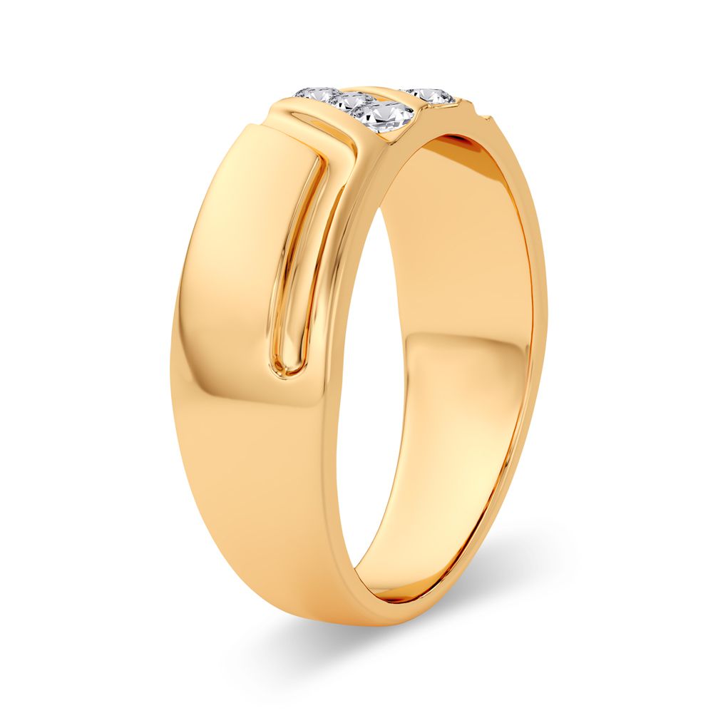 14K Yellow Gold Elegant 0.25Ct Diamond Band