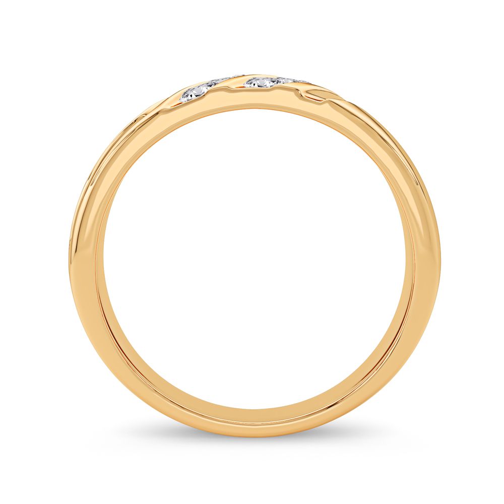 14K Yellow Gold Elegant 0.25Ct Diamond Band