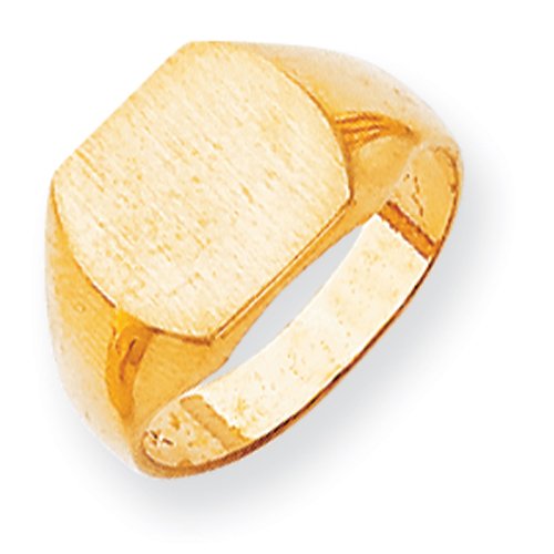 14k 10.5x12.0mm Closed Back Signet Ring