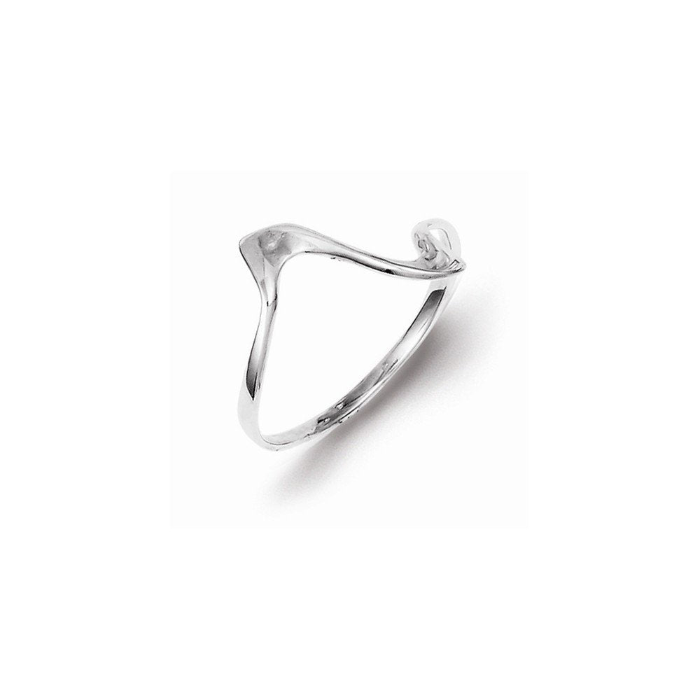 Sterling Silver Solid Wavy Ring