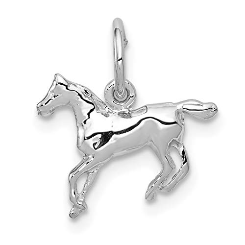 14k White Gold Horse Charm YC325