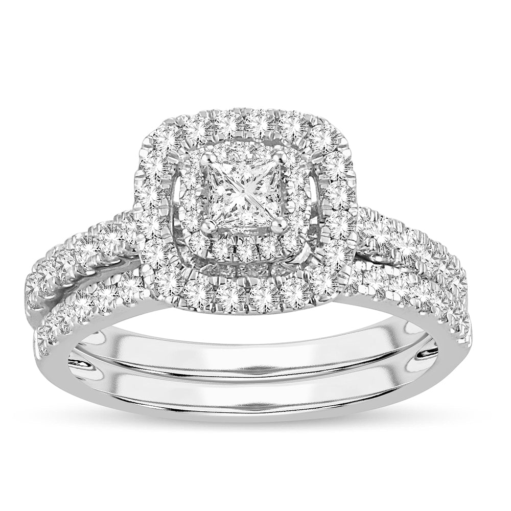 14K White Gold Beautiful 1.00Ct Diamond  Bridal Ring