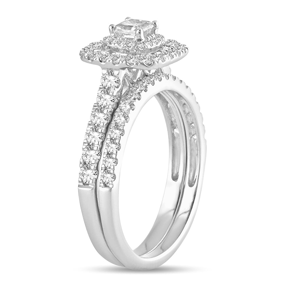 14K White Gold Beautiful 1.00Ct Diamond  Bridal Ring