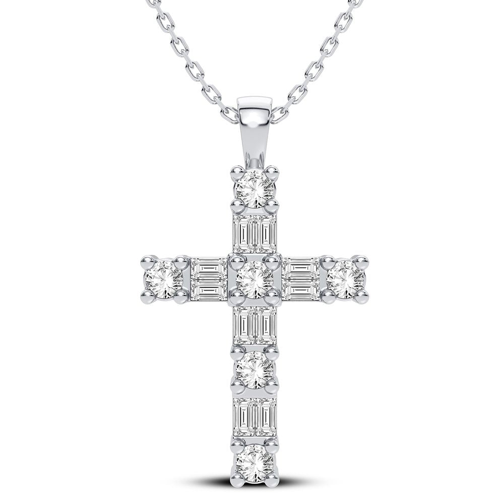 14K White Gold Gorgeous 0.50Ct Diamond Pendant