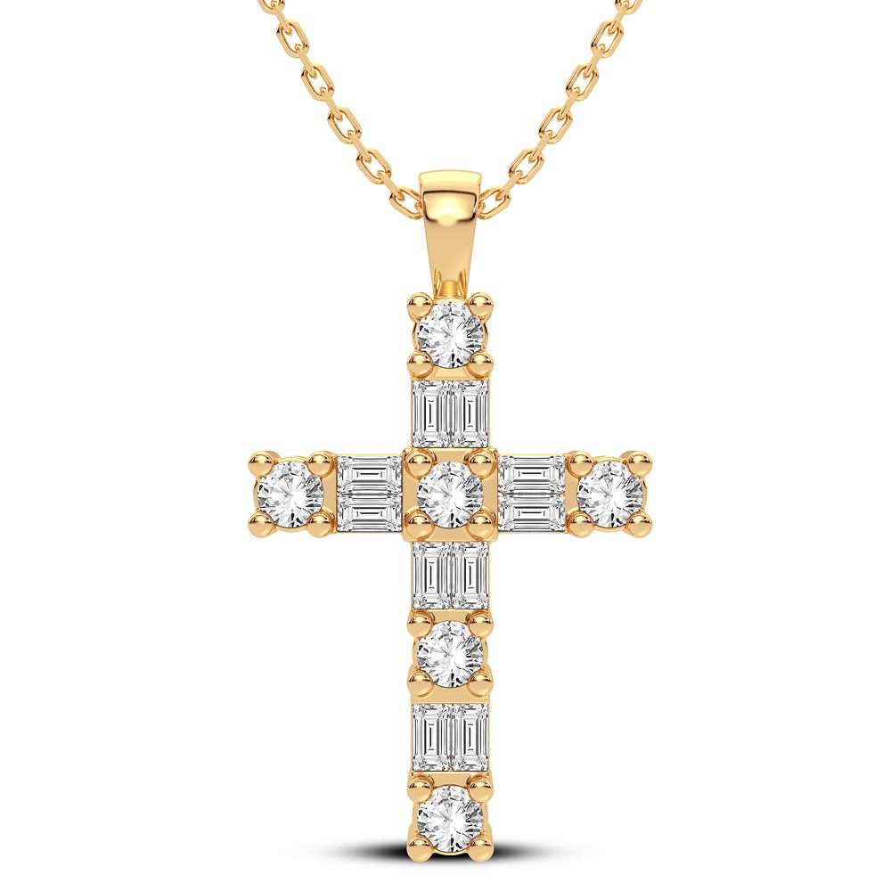 14K Yellow Gold Beautiful 0.50Ct Diamond Pendant