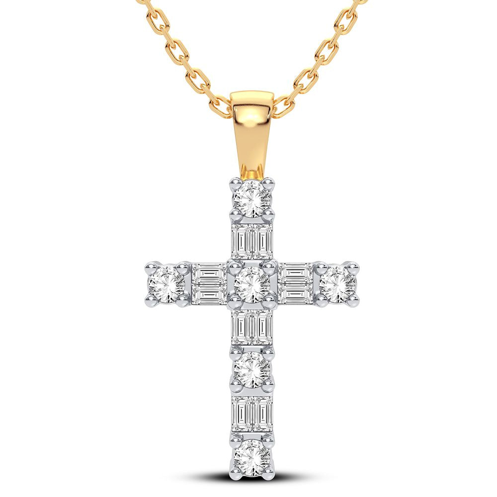 14K Yellow Gold Exquisite 0.25Ct Diamond Pendant