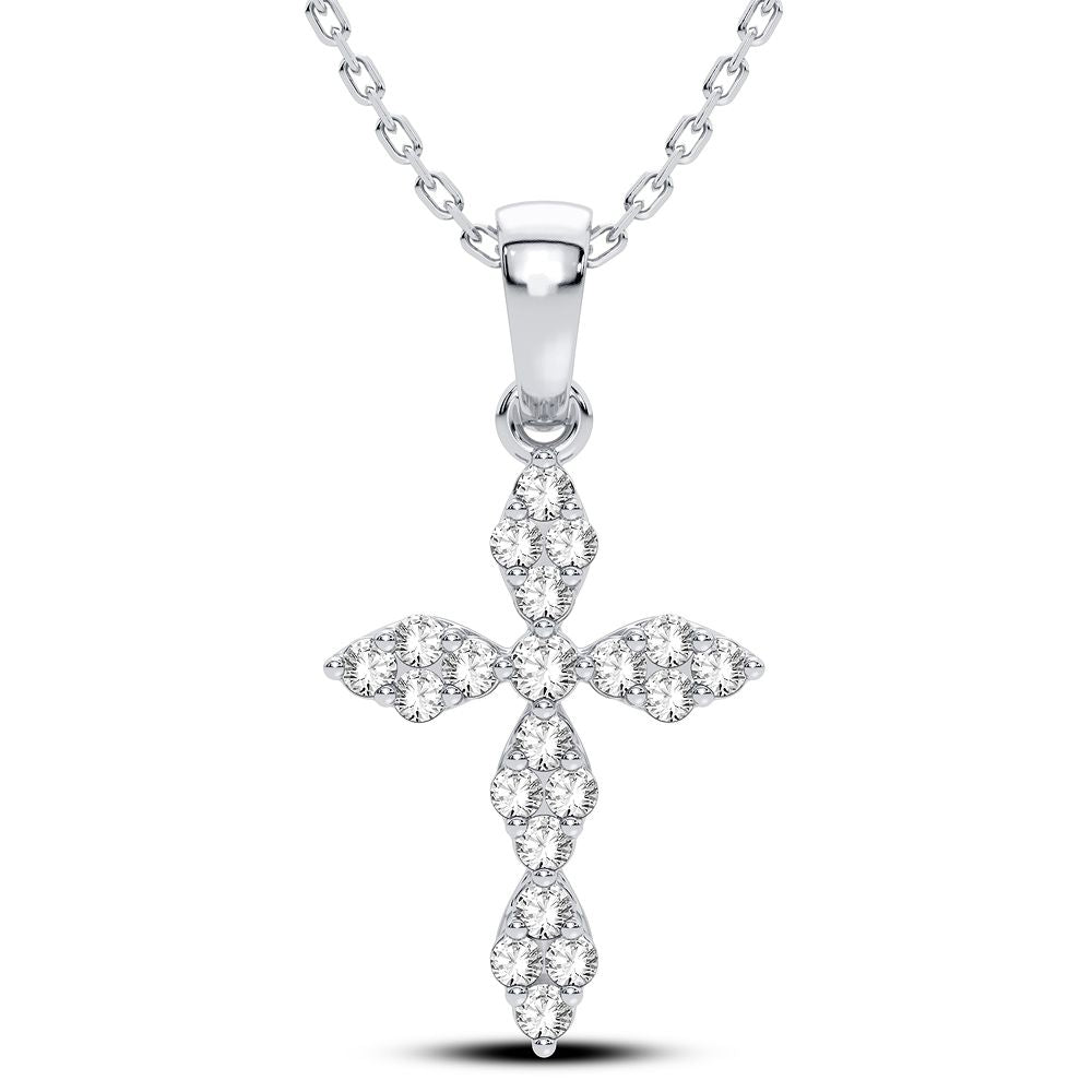 14K White Gold Gorgeous 0.25Ct Diamond Pendant