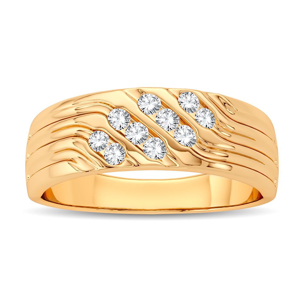 14K Yellow Gold Gorgeous 0.25Ct Diamond Band