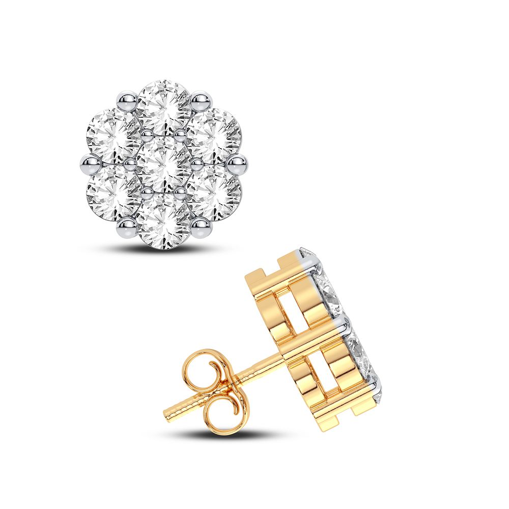 14K Yellow Gold Magnifcnet 2.00Ct Diamond Earring