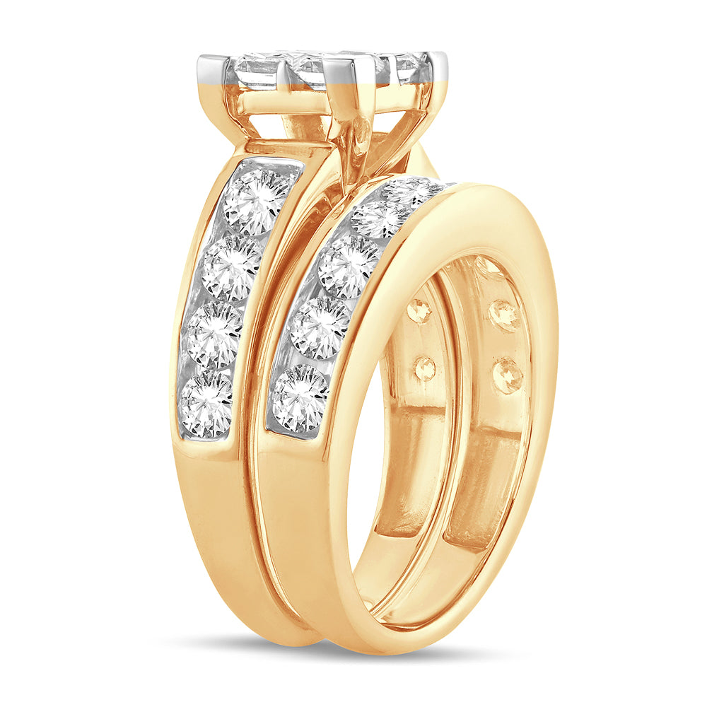 14K Yellow Gold Elegant 2.00Ct Diamond Ring