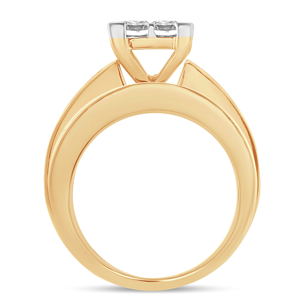 14K Yellow Gold Elegant 2.00Ct Diamond Ring