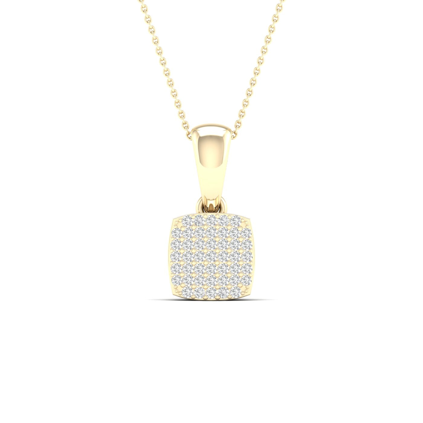 10K Yellow Gold Beautiful 0.12Ct Diamond Pendant