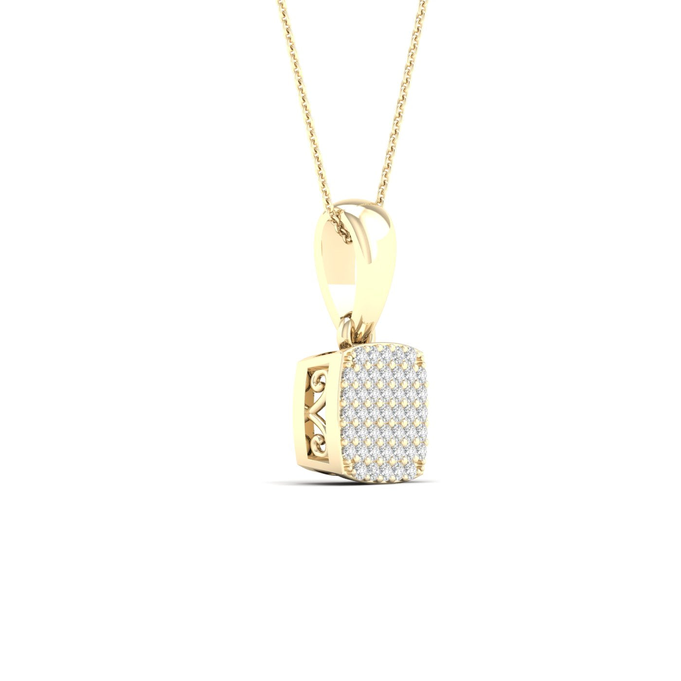 10K Yellow Gold Beautiful 0.12Ct Diamond Pendant