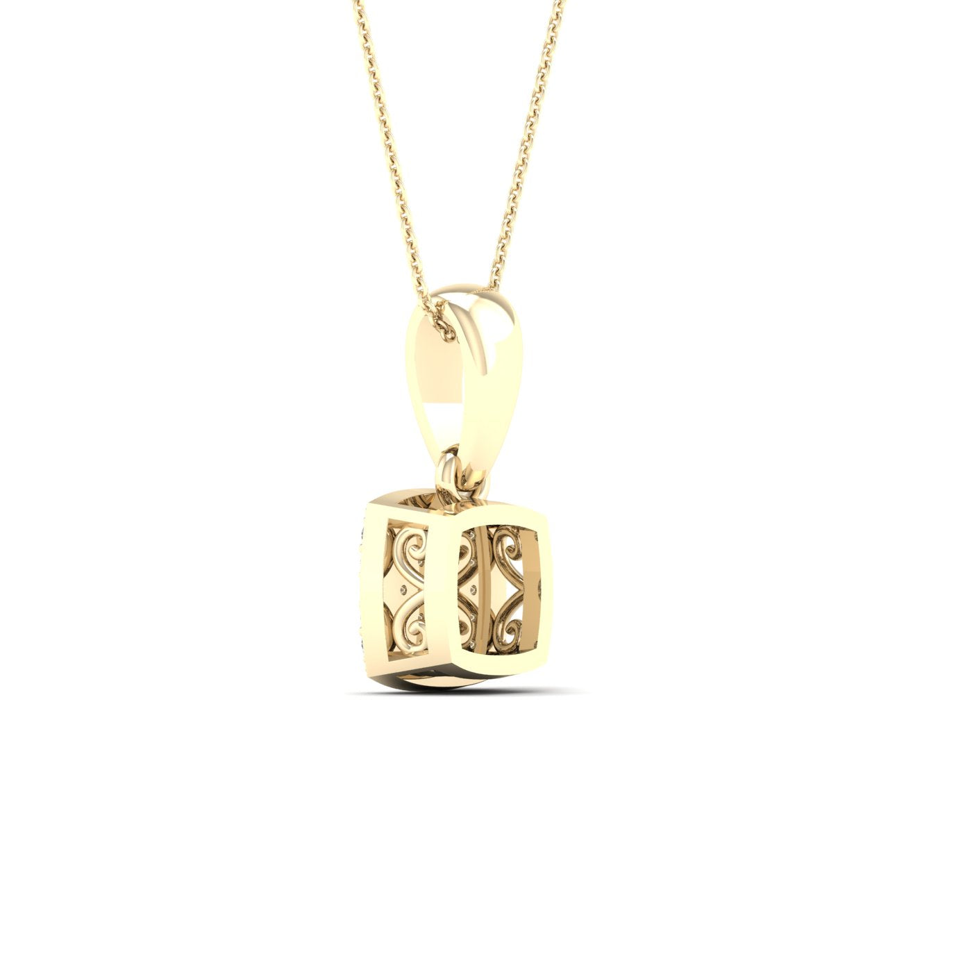 10K Yellow Gold Beautiful 0.12Ct Diamond Pendant