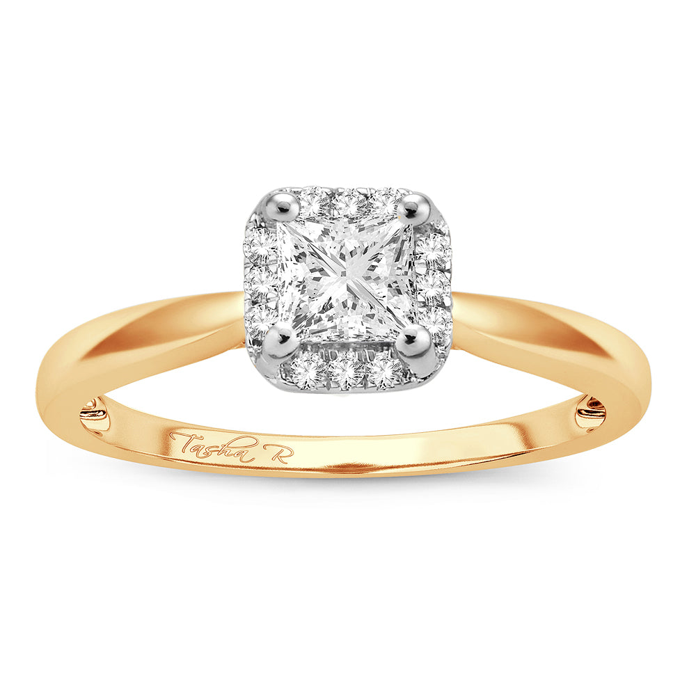 14K Yellow Gold Exquisite 0.50Ct  Engagement Ring