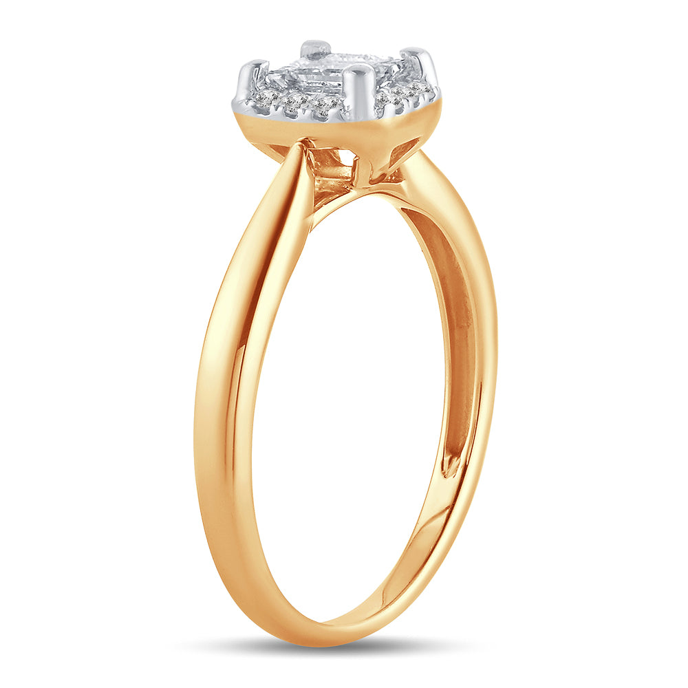 14K Yellow Gold Exquisite 0.50Ct  Engagement Ring