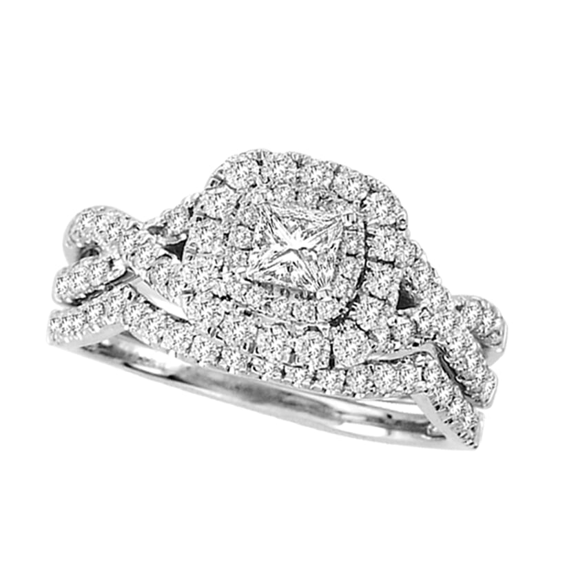 14K White Gold Gorgeous 1.00Ct Diamond Bridal  Ring