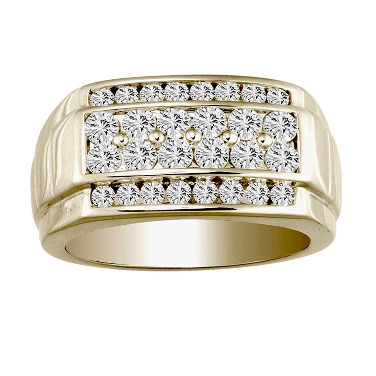 14K Yellow Gold Elegant 1.50Ct Diamond Ring