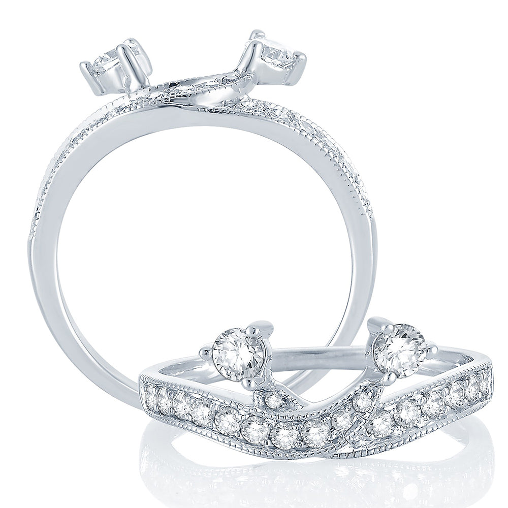 14K White Gold 0.50 Diamond Enhancer Band