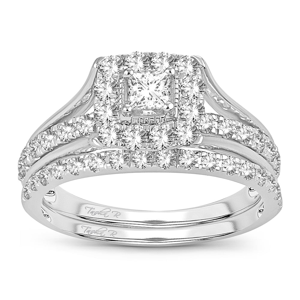 14K White Gold Gorgeous 1.00Ct Diamond Bridal Ring